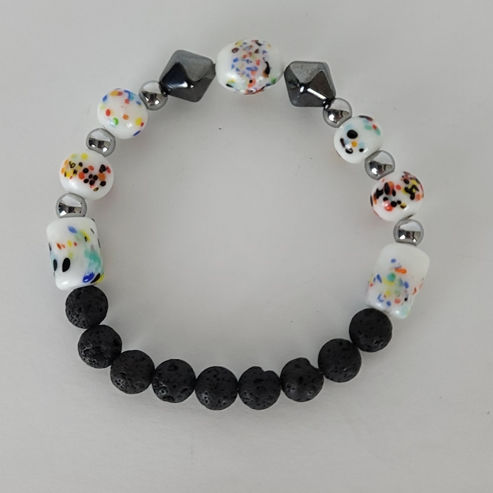Lava Stone Diffuser Bracelet Confetti